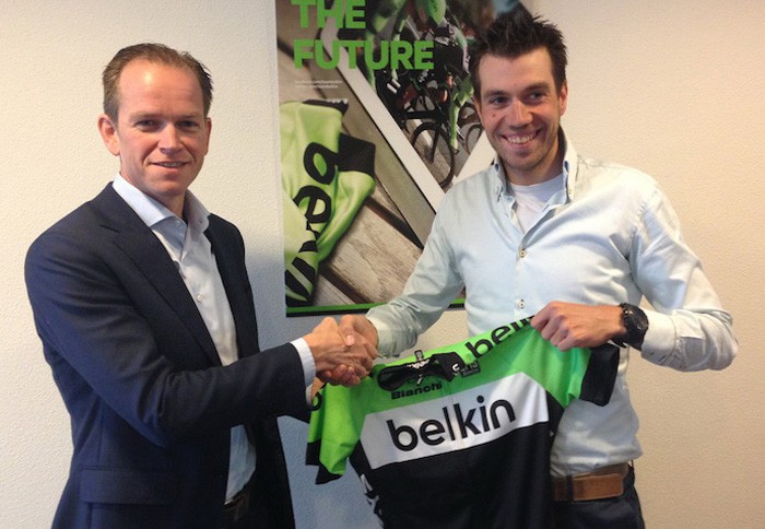 Martijn Keizer met Belkin in Ronde van Drenthe