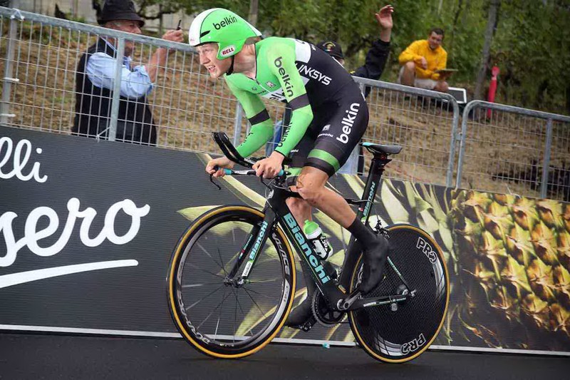 Poels en Kelderman sterk in tijdrit Giro