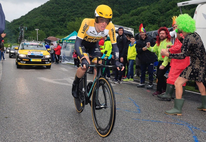Kruijswijk vijfde in tijdrit Giro d'Italia