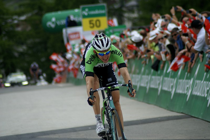 Mollema op het podium in Zwitserland