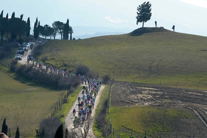 Vijf landgenoten in Strade Bianche