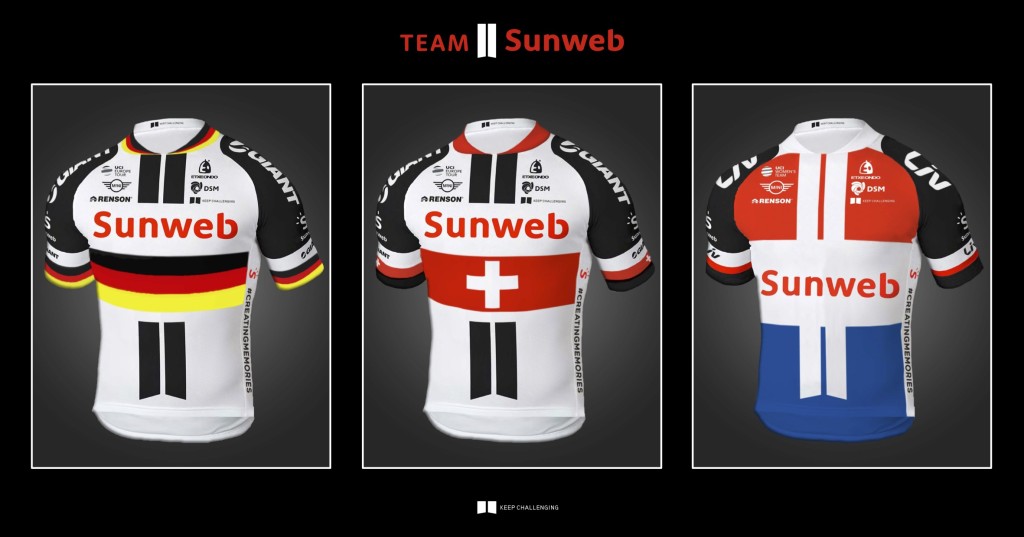 Sunweb past nationale truien aan na kritiek