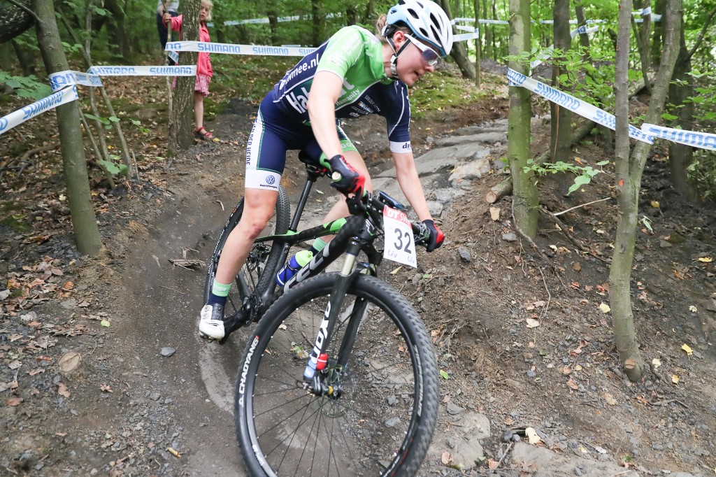 Tauber op podium in WB mountainbike