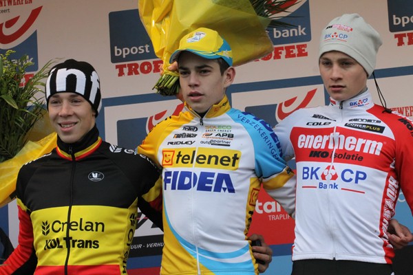 Mathieu van der Poel derde bij beloften in Essen