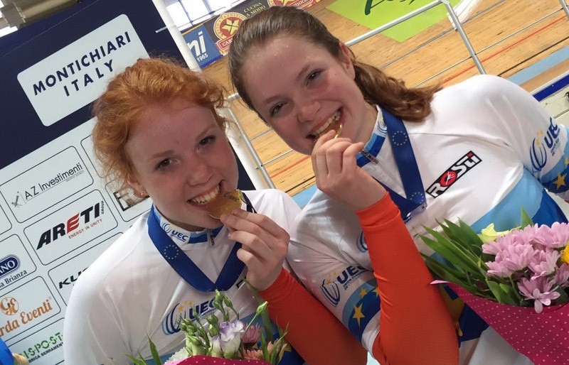 Europese titel op teamsprint junior-vrouwen
