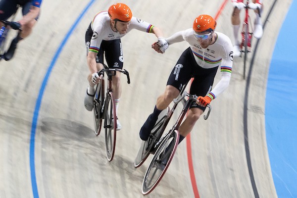 Wereldkampioenen madison winnen in Berlijn